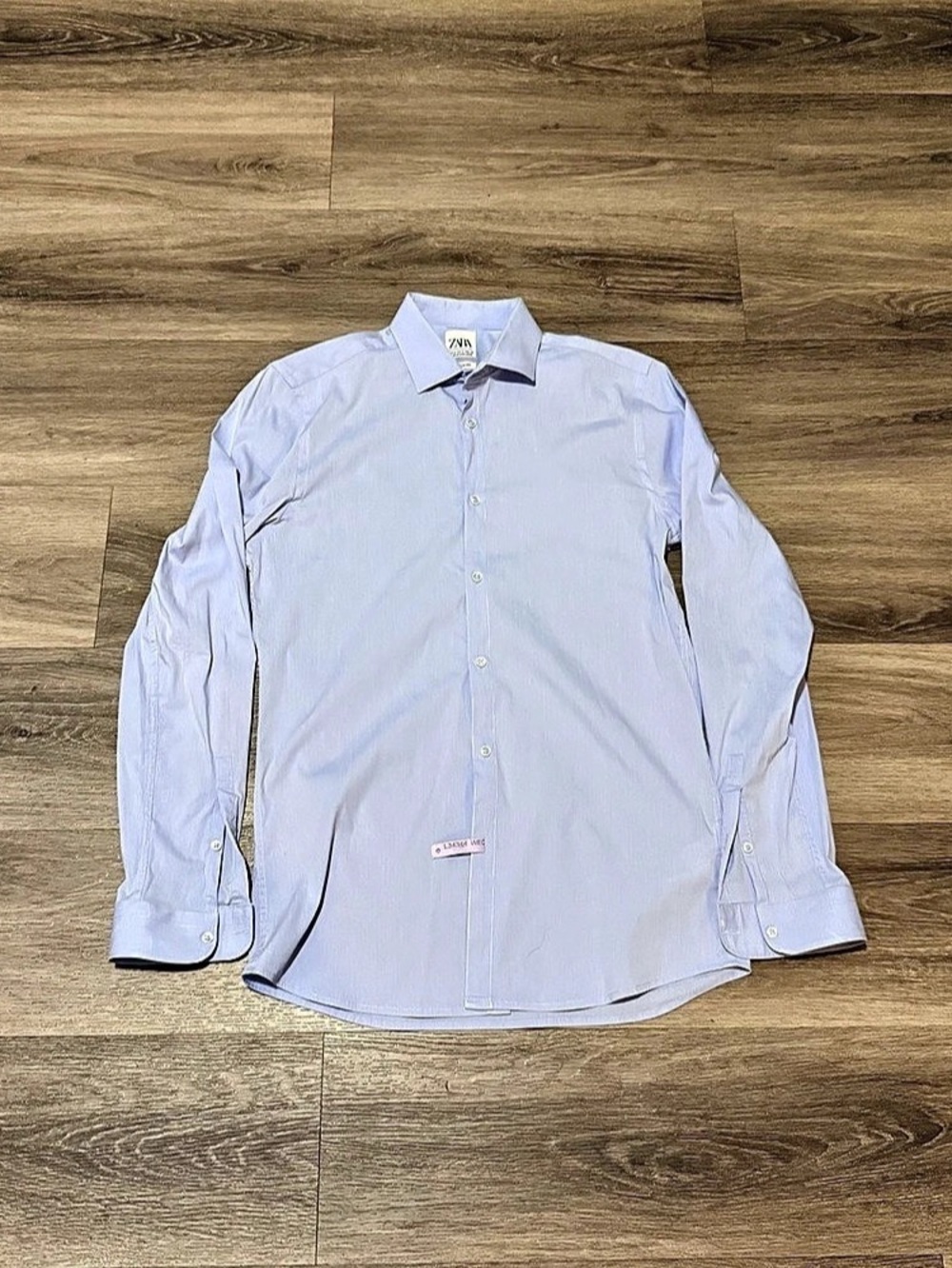 Zara Superslim Fit Shirt Button Down Shirt in Blue Size Medium Like New